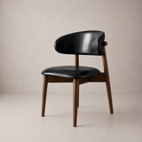 Chaise de salle à manger en bois massif Blush - Noyer et noir