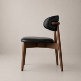 Blush Solid Wood Dining Chair - Walnut and Black