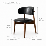 Chaise de salle à manger en bois massif Blush - Noyer et noir