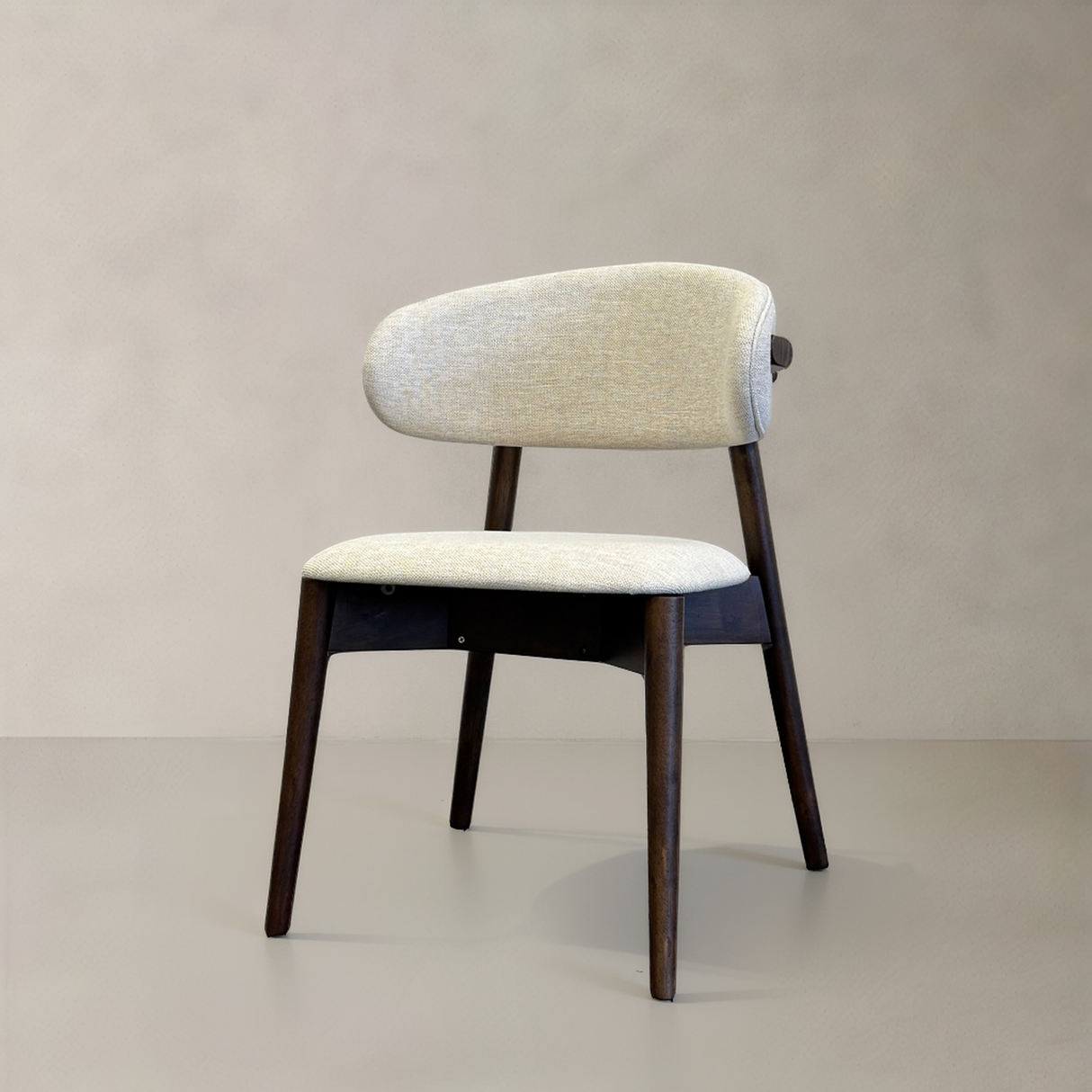 BLUSH Solid Wood Dining Chair, Cream