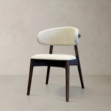 BLUSH Solid Wood Dining Chair, Cream