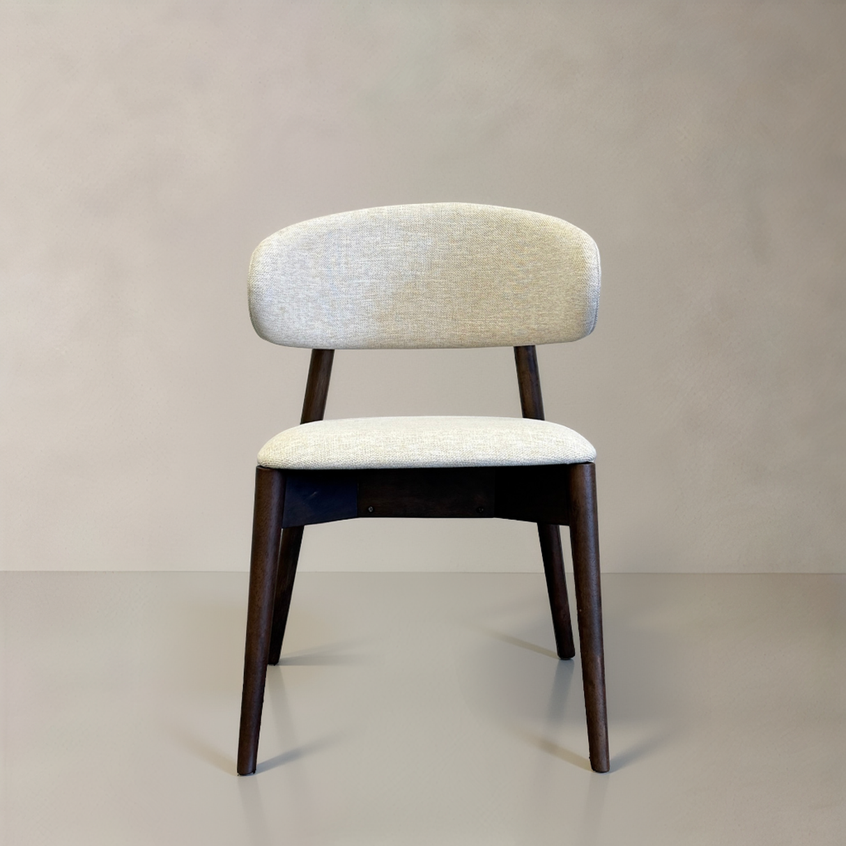 BLUSH Solid Wood Dining Chair, Cream