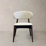BLUSH Solid Wood Dining Chair, Cream