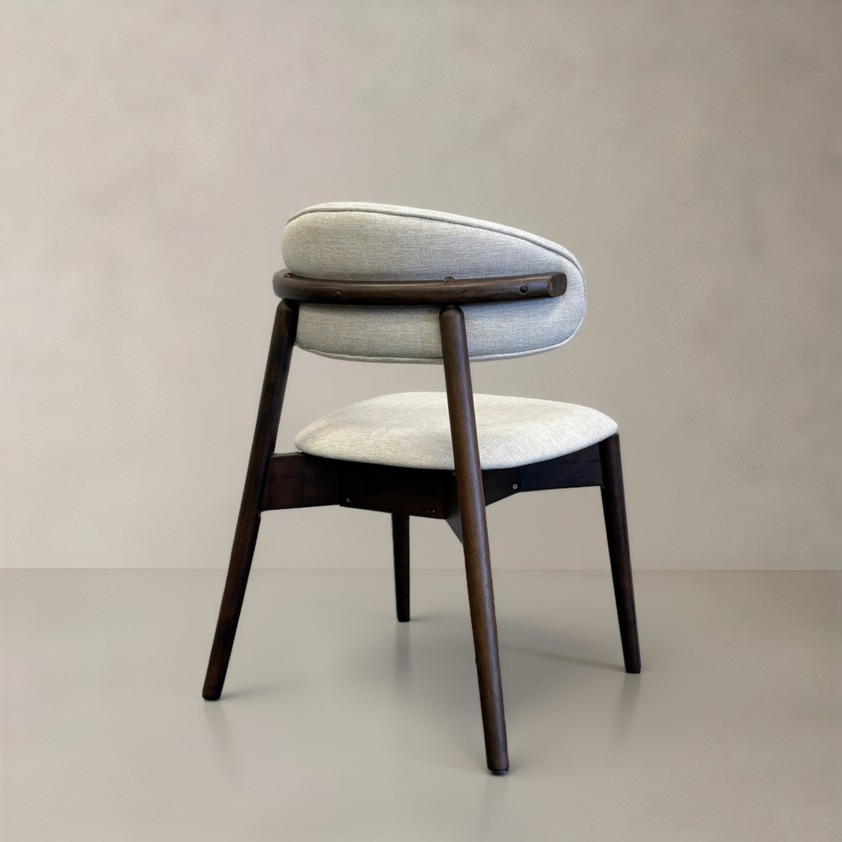 BLUSH Solid Wood Dining Chair, Cream