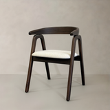 ELLIPSE Solid Wood Dining Chair, Cream