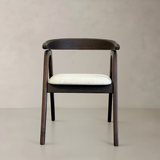 ELLIPSE Solid Wood Dining Chair, Cream