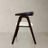 ELLIPSE Solid Wood Dining Chair, Cream