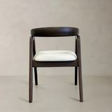 ELLIPSE Solid Wood Dining Chair, Cream