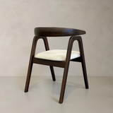 ELLIPSE Solid Wood Dining Chair, Cream