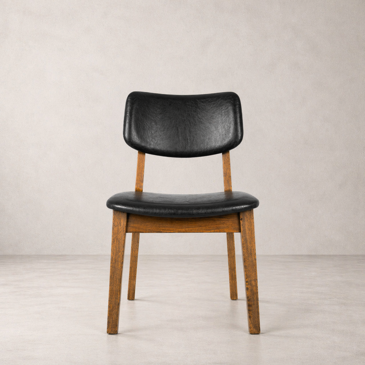 Clara Solid Wood Dining Chair - Smoked Oak and Black