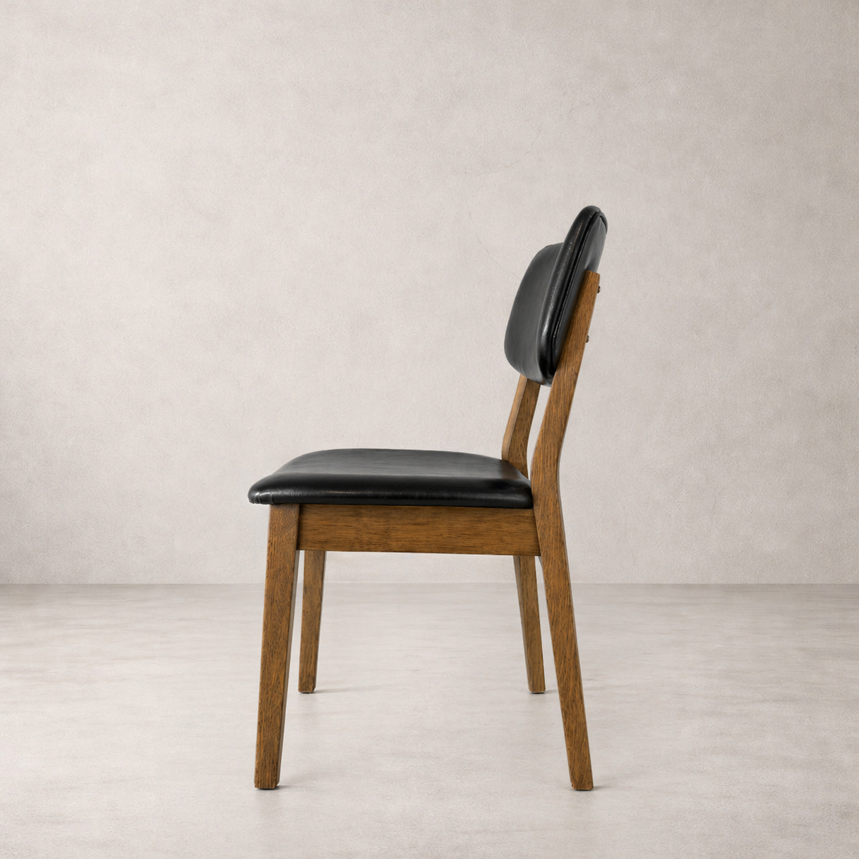 Clara Solid Wood Dining Chair - Smoked Oak and Black