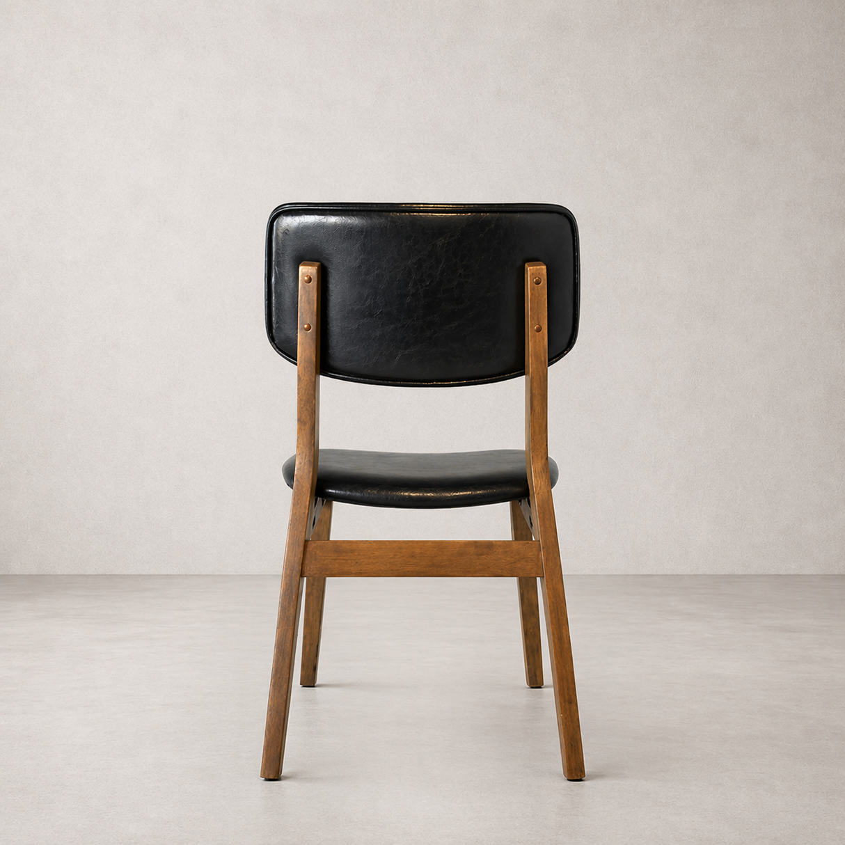 Clara Solid Wood Dining Chair - Smoked Oak and Black