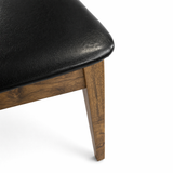 Clara Solid Wood Dining Chair - Smoked Oak and Black