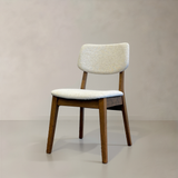CLARA Solid Wood Dining Chair, Cream