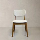 CLARA Solid Wood Dining Chair, Cream