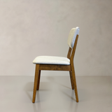 CLARA Solid Wood Dining Chair, Cream