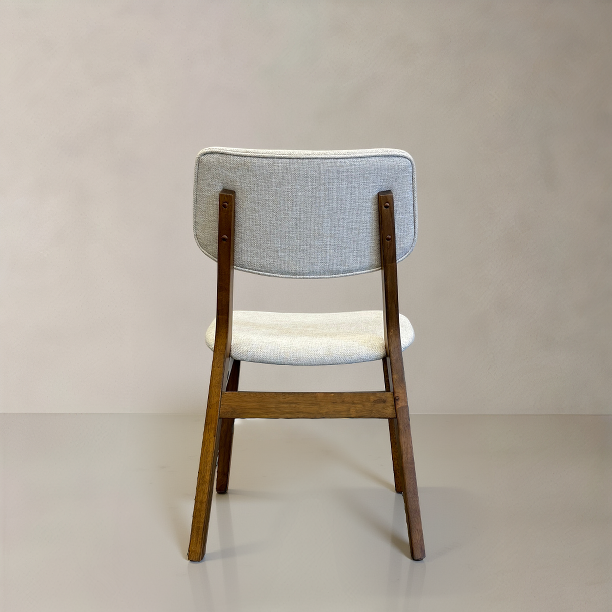 CLARA Solid Wood Dining Chair, Cream