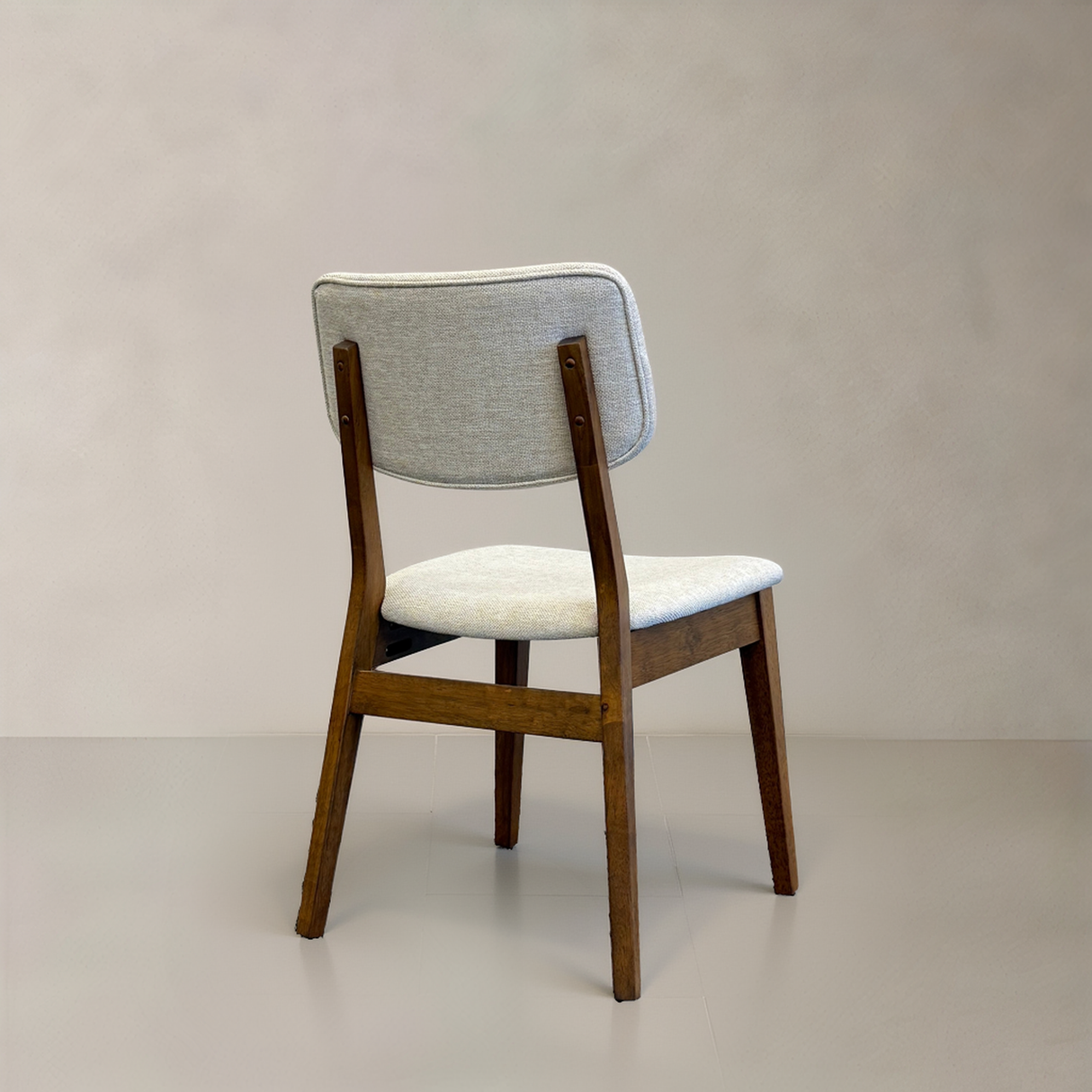 CLARA Solid Wood Dining Chair, Cream