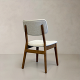 CLARA Solid Wood Dining Chair, Cream