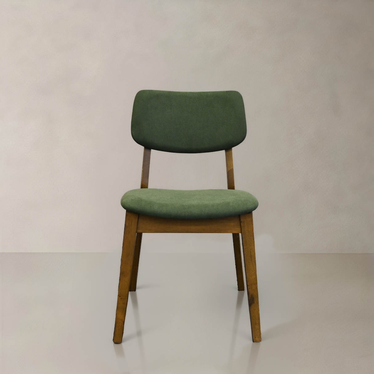 CLARA Solid Wood Dining Chair, Green