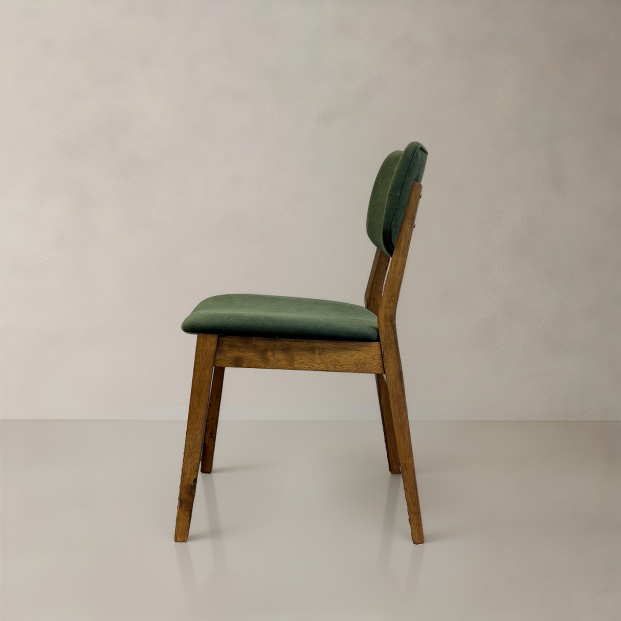 CLARA Solid Wood Dining Chair, Green