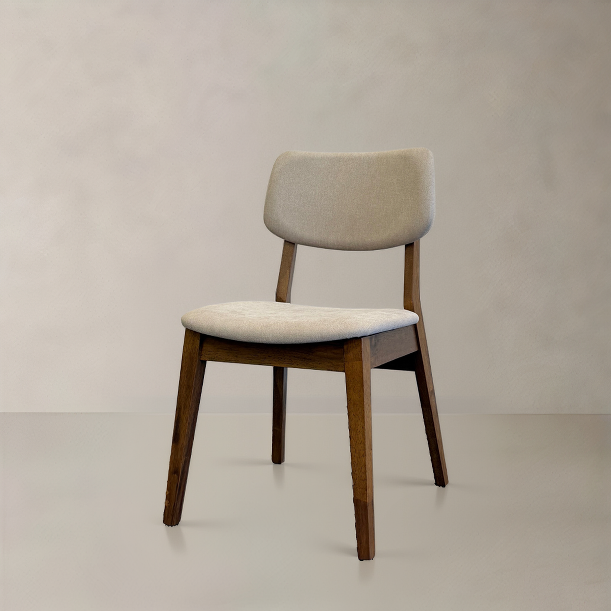 CLARA Solid Wood Dining Chair, Beige