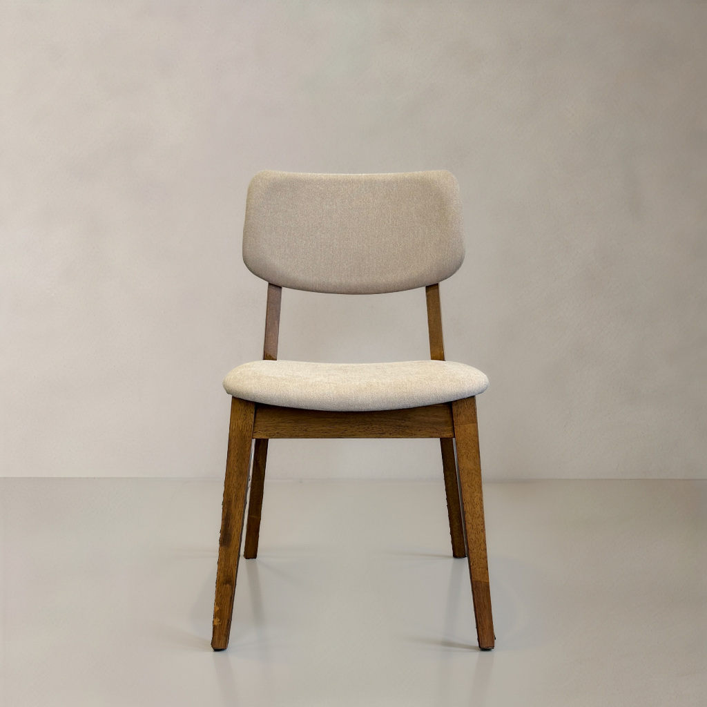 CLARA Solid Wood Dining Chair, Beige