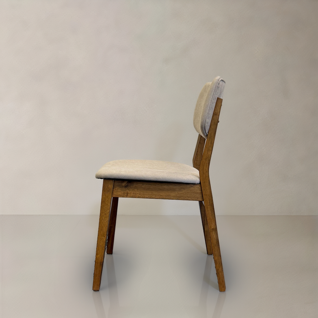 CLARA Solid Wood Dining Chair, Beige