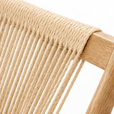 APRIL Chaise de salle à manger en bois massif, crème