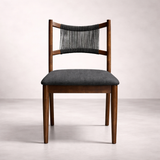 APRIL Chaise de salle à manger en bois massif, noir