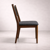 APRIL Chaise de salle à manger en bois massif, noir