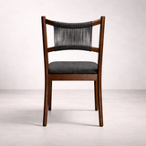 APRIL Chaise de salle à manger en bois massif, noir