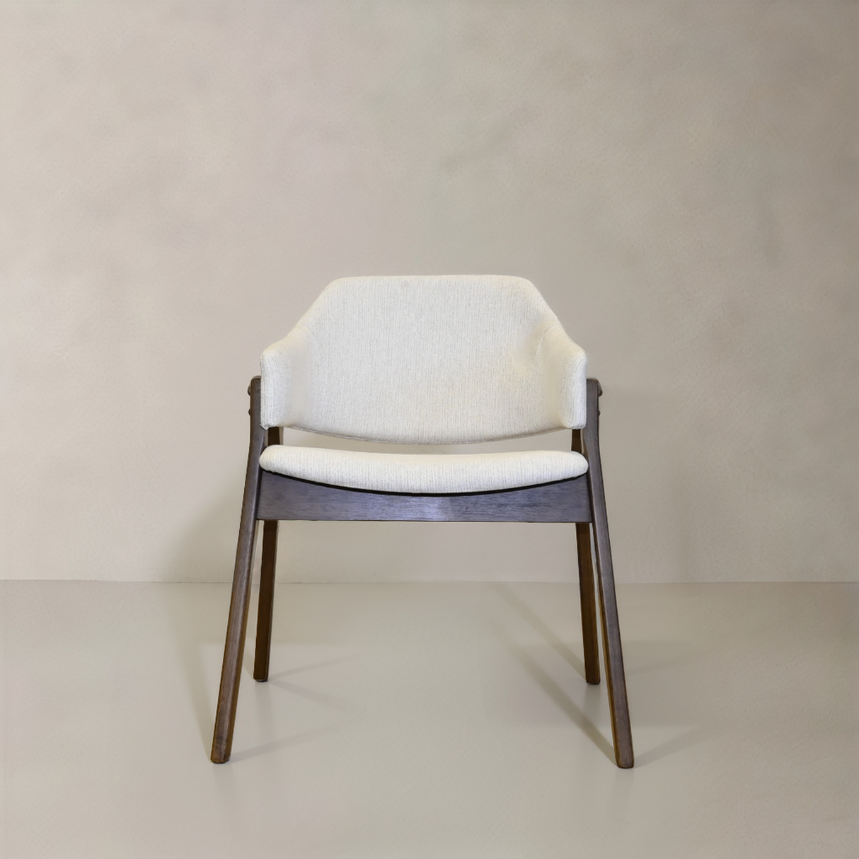 BEAUMONT Solid Wood Dining Chair, Cream