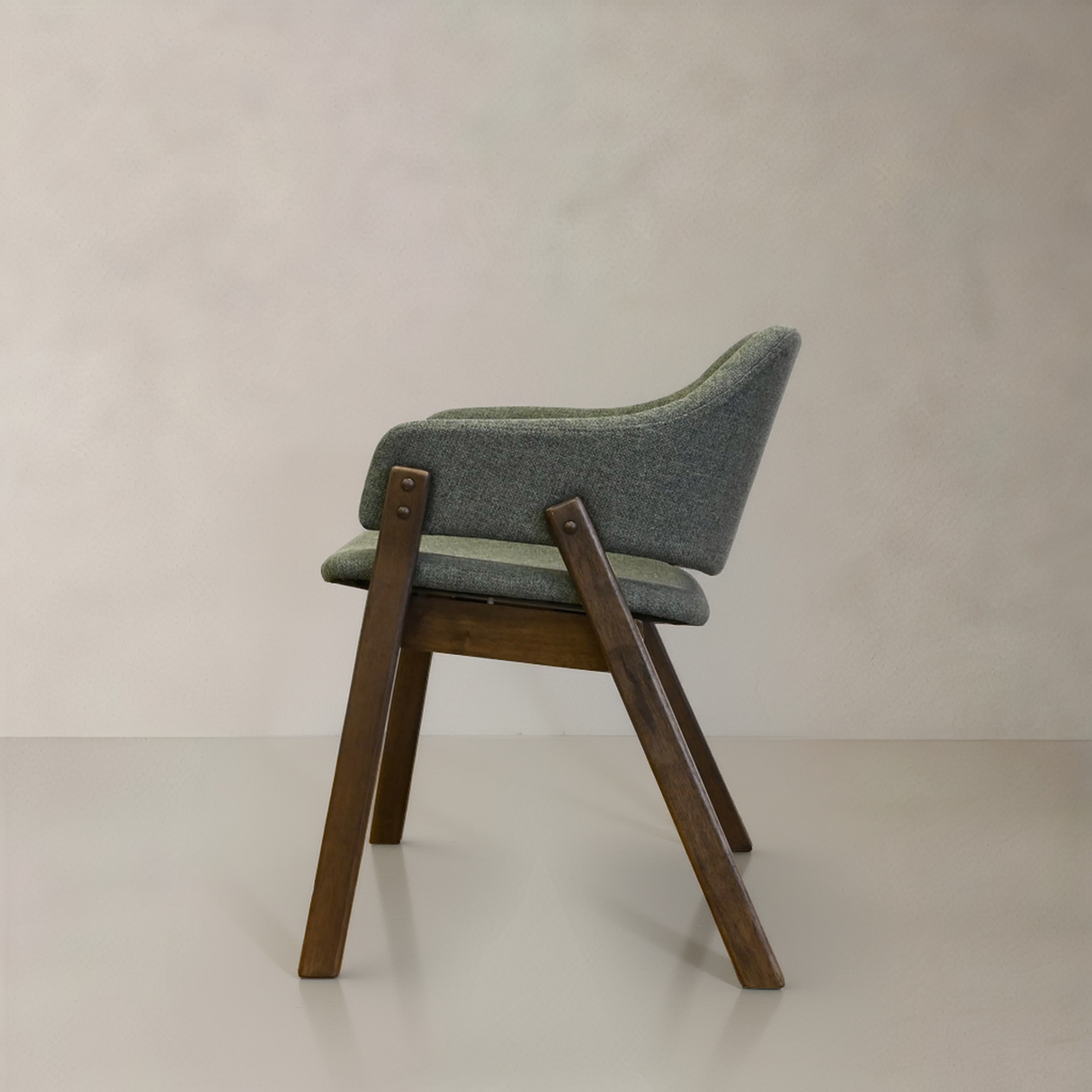 BEAUMONT Solid Wood Dining Chair, Green