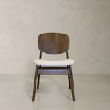 HARPER Solid Wood Dining Chair, Cream