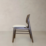HARPER Solid Wood Dining Chair, Cream