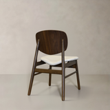 HARPER Solid Wood Dining Chair, Cream