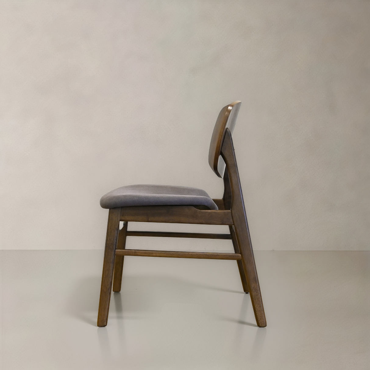 HARPER Solid Wood Dining Chair, Brown