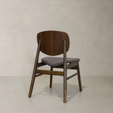 HARPER Solid Wood Dining Chair, Brown