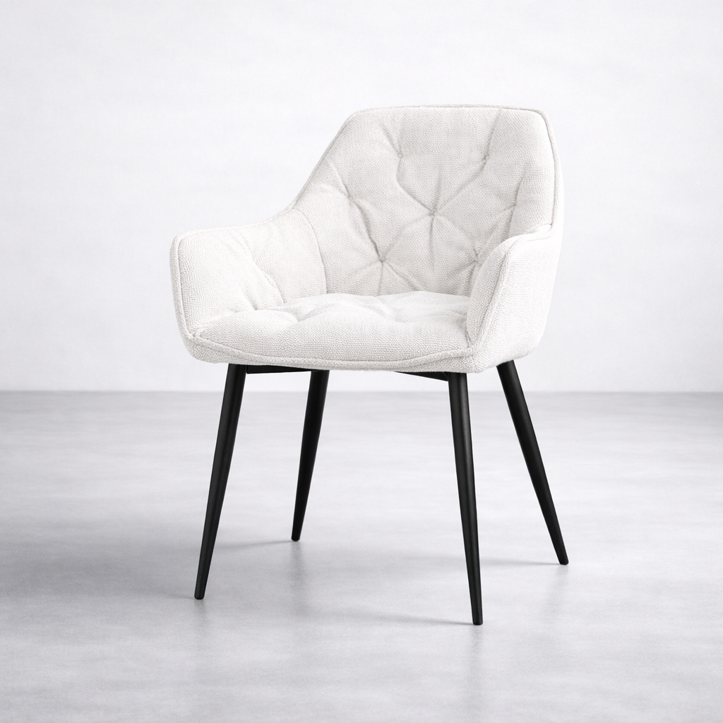Alba Fabric Dining Chair - Cream