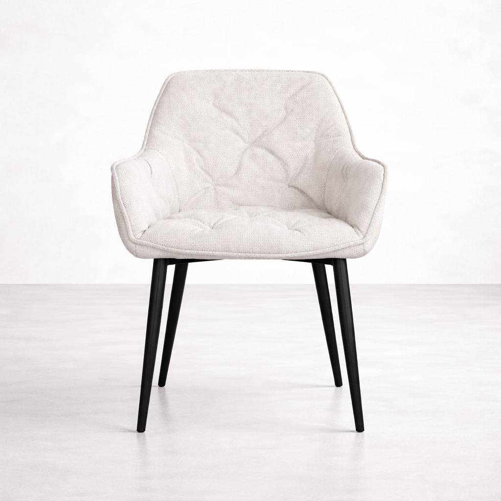 Alba Fabric Dining Chair - Cream