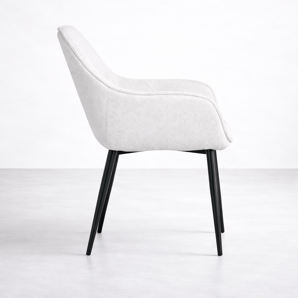 Alba Fabric Dining Chair - Cream
