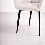 Alba Fabric Dining Chair - Cream