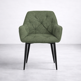 Alba Fabric Dining Chair - Green