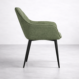 Alba Fabric Dining Chair - Green