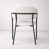 Geneva Bouclé Fabric Dining Chair - Ivory
