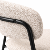 Geneva Bouclé Fabric Dining Chair - Ivory