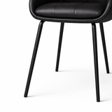 Petra Leather Dining Chair - Black