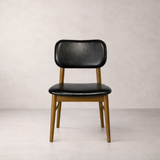 Ivy Solid Wood Dining Chair - Smoked Oak and Black
