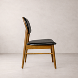 Ivy Solid Wood Dining Chair - Smoked Oak and Black